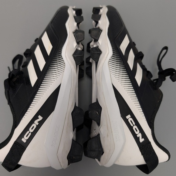 Adidas Icon 7 Bounce Baseball Mens Cleats Size 4 Black White S23919 - Picture 7 of 12